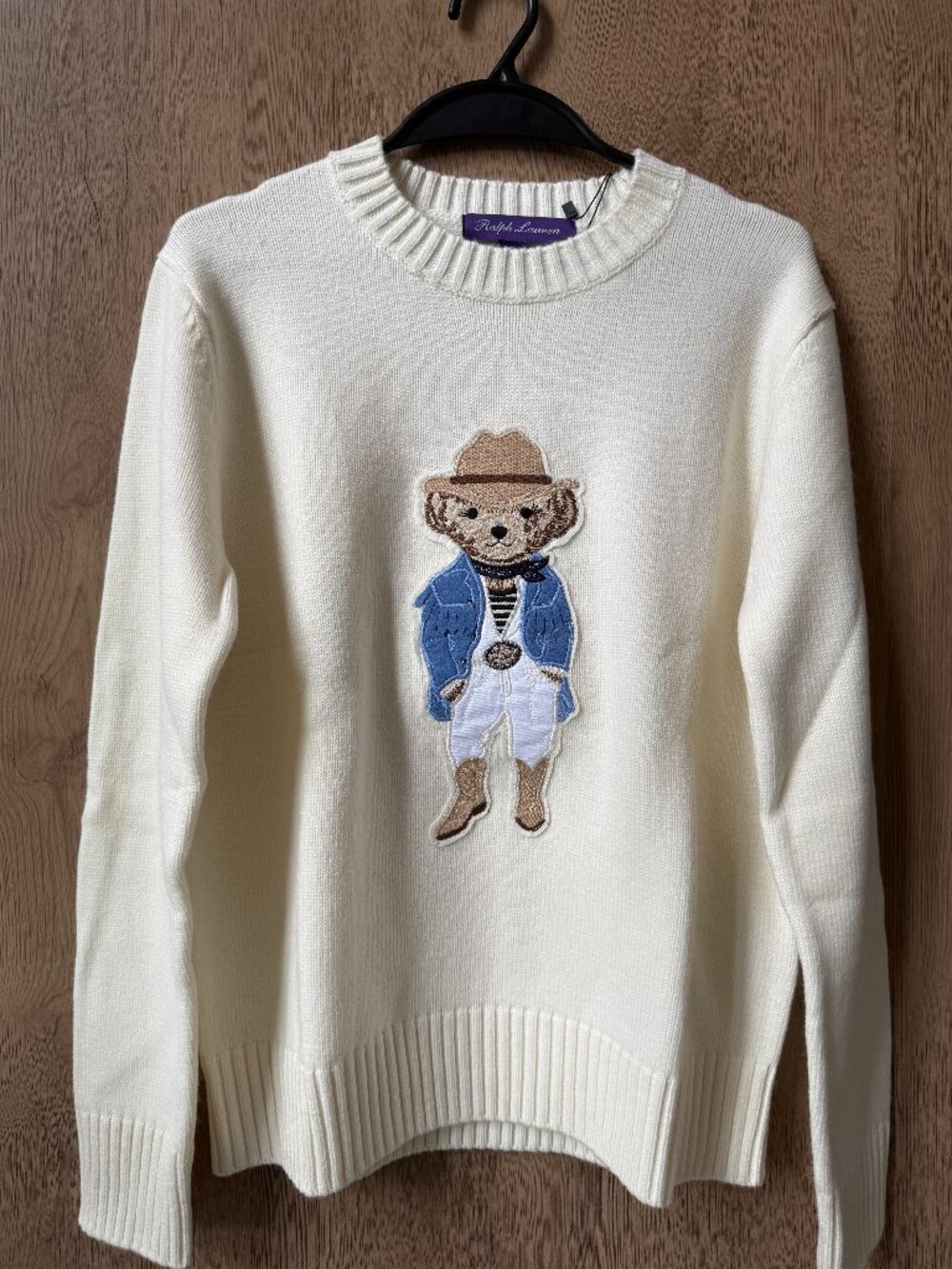 🧸 Ralph Lauren Bear Sweater Cream White